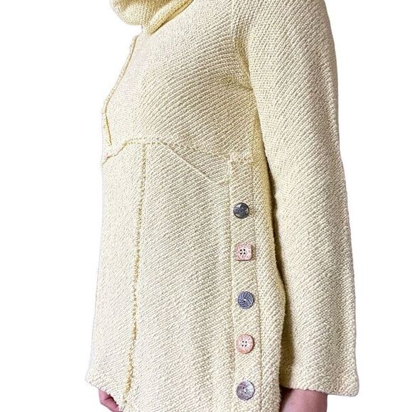 Soft Surroundings Lagenlook Pullover Tunic Sweater Yellow Size MP Petite Medium - Picture 6 of 10
